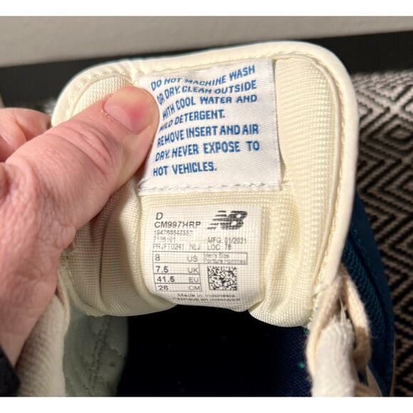 New Balance 997H CM997HRP Blue White Men Size 8 Sneaker Shoes - Picture 7 of 9